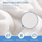 PayLessHere 6 Inch Green Tea Fiberglass Free Cooling Gel Memory Foam Mattress Full Size in a Box,Medium-Firm Pressure Relief&Temperature Regulation,CertiPUR-US Certified,White