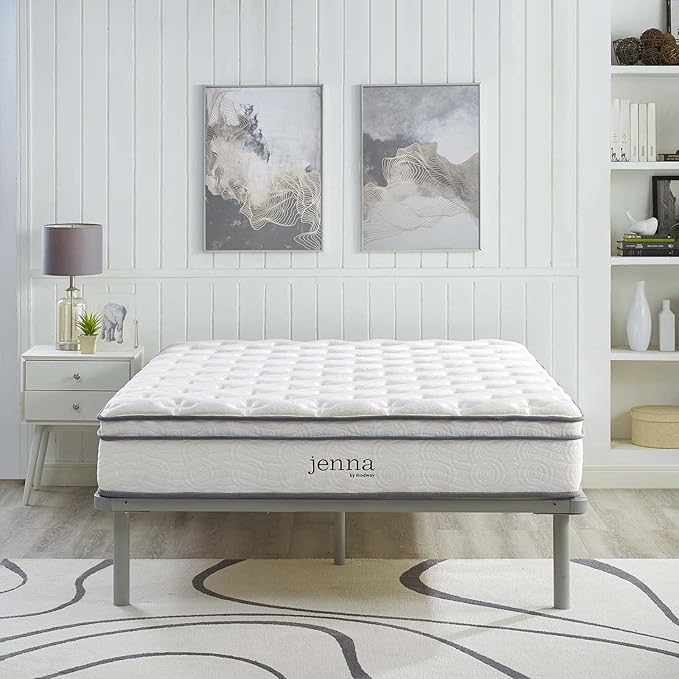 Modway Jenna 10” Innerspring and Memory Foam Queen Mattress With Individually Encased Coils
