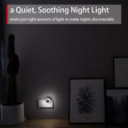 myCozyLite LED Night Light Plug in, Dusk to Dawn Sensor, Auto Dim, Energy Saving, Cool White, Nightlight Plug into Wall for Bathroom, Hallway, Kitchen, Stairway, Round, 2 Pack