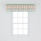 Ambesonne Mexican Window Valance Pack of 2, Latin American Cultural Native Borders Indigenous Saguaro Sombrero Tequila Bottle, Rod Pocket Curtain Valances for Kitchen Bedroom, 42" X 12", Jade Green