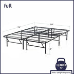 Best Price Mattress New Innovated Box Spring Metal Bed Frame, Full 14 inch