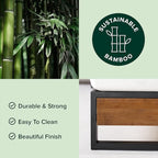 ZINUS GOOD DESIGN Award Winner Suzanne 10 Inch Bamboo and Metal Platforma Bed Frame, No Box Spring Needed, Wood Slat Support, Chestnut Brown, Full