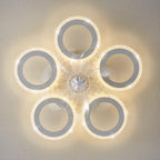 Modern Ceiling Fan with Light, 20" Personality Geometric Ceiling Fan with Lights and Remote, Ceiling Fan for Living Room Bedroom Kitchen