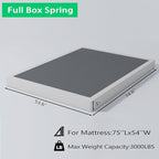 ALDRICH 5 Inch Heavy Duty Metal Box Spring Mattress Foundation 3000lbs Max Weight Capacity/Non-Slip/No Noise/Easy Assembly/Easy Clean Cover,Full