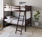 Storkcraft Caribou Bunk Bed Twin Over Twin Bunk Bed (Espresso) - GREENGUARD Gold Certified, Twin Bunk Beds for Kids, Converts to 2 Individual Twin Beds, Bunk Beds for Kids