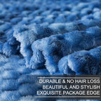 Richave Fleece Throw Blanket,Premium Lightweight Anti-Static 50x60 Inches Travel Size 3D Clouds Stylish Jacquard Throw Blanket for Couch, Cozy, Warm and Lightweight for Winter, Tie-dye Stone Blue