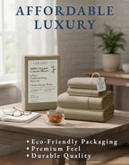 LANE LINEN 100% Organic Cotton California King Sheets Set, 4-Piece Organic Cotton Percale Weave Ultra Soft & Comfy Machine Washable Mercerized Bed Sheets, Fits Mattress Upto 15" Deep - Taupe