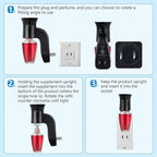 2 Pack Wall Fragrance Plug in Compatible with Bath and Body Works WallFlower Fragrances, ETL Certified, Rotatable, Precise Scent Control Fragrance Diffuser Plug for Home, Office (Black)