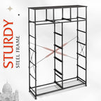 WLIVE Storage Organizer Unit with 13 Fabric Bins, Storage Drawers Organizer with Steel Frame, Tall Storage Tower Organizaton for Living Room, Hallway, Office, Dark Grey
