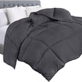 Utopia Bedding Comforter Duvet Insert, Quilted Comforter with Corner Tabs, Box Stitched Down Alternative Comforters King Size (Grey)