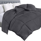 Utopia Bedding Comforter Duvet Insert, Quilted Comforter with Corner Tabs, Box Stitched Down Alternative Comforters King Size (Grey)