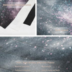 Batmerry Cosmic Dust Starry Expanse Tapestry, Nebula Like Dark Cosmos Wall Art Hanging Decoration Polyester Fiber White Ruffled Around for Dorm Room Bedroom Living Room, 39.1x59.1 inches
