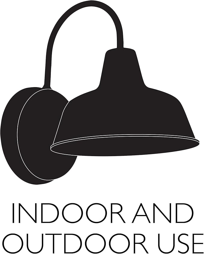 Design House Mason Barn Light Indoor/Outdoor Wall Mount Modern Industrial Farmhouse Wall Light for Patio, Garage, Bathroom, Office, Kitchen, 10-Inch, Galvanized Paint, 579383, Larger Version