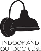 Design House Mason Barn Light Indoor/Outdoor Wall Mount Modern Industrial Farmhouse Wall Light for Patio, Garage, Bathroom, Office, Kitchen, 10-Inch, Galvanized Paint, 579383, Larger Version