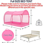 LEEDOR Bed Tent Dream Tents Bed Canopy Shelter Cabin Indoor Privacy Warm Breathable Pop Up Twin/Full/Queen for Kids and Adult Patent Pending(Mattress Not Included)
