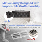 4x14 Inches 2 Pack Heavy Duty Walkable Floor Register - Easy Adjust Air Supply Lever Decorative Floor Vent Covers, Boston Design Vent Covers for Home - Oil Rubbed Bronze