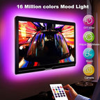 TV Led Backlight 85Inch, 20ft Led Lights for TV 85-100 Inch, Led Strip Lights with Remote, Music Sync Bluetooth APP TV Light Behind, USB TV Lights for Bedroom, Mood Lighting, Gaming Room Decor