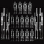16PCS 8 Arm Arcylic Candelabra Centerpieces for Tables,Clear Candlestick Holders Decor Wedding Centerpiece with Shade for Anniversary Party Brithday candelabros para centros de mesa
