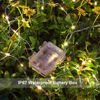 GDEALER 2 Pack Fairy Lights 20 Ft 60 Led Battery Operated Christmas Lights with Remote Waterproof Silver Wire Twinkle Lights 8 Modes Fairy String Lights for Party Bedroom Decorations- Warm White