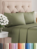 Twin XL 4 Piece Sheet Set - Comfy Breathable & Cooling - Ultra Soft Hotel Luxury Bedding Set w/ 8-16 Inch Deep Pockets - 1 Flat & 1 Fitted Sheet & 2 Pillowcases - Wrinkle Free & Easy Care - Sage Green