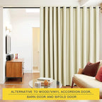 NICETOWN Closet Door Heavy Curtain, Room Dividers Shade Screens Partitions, Extra Large Grommet Top Space Partition Blackout Curtain, Screen Dividers for Rooms (1 Pack, 20ft Wide x 9ft Long, Beige)