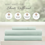 Linen Market Double-Brushed Microfiber Twin XL Sheet Set 3 Piece – Oeko-TEX Certified Ultra Soft & Wrinkle-Free - 16" Deep Pocket Sheets - Easy Care Twin XL Size - Mint
