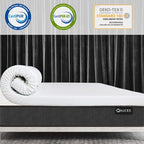 VALUXE 3 Inch Gel Memory Foam Mattress Topper California King Size High Density Cooling Pad Pressure Relief Bed Topper (with Removable & Washable Bamboo Cover)