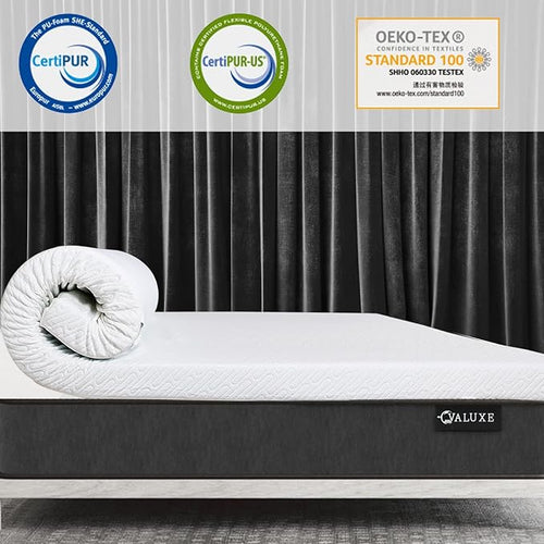 3 Inch Gel Memory Foam Mattress Topper Queen Size High Density Cooling Pad Pressure Relief Bed Topper (with Removable & Washable Bamboo Cover)