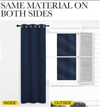 NICETOWN Room Separating Divider, Room Divider Curtain Screen Partitions, Vertical Blind for Sling Door, Blackout Window Curtains Privacy Blinds for Patio (Navy, Single Panel, 7ft Tall x 10ft Wide)