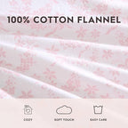 Laura Ashley - Flannel Sheets Queen Size, Anti-Pilling & Wrinkle Resistant Cotton, Touchably Soft for All-Season Comfort - Bed Sheets with Matching Pillowcases & Fitted Sheet (Antoinette Pink)