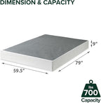 ZINUS 9 Inch Queen Metal Smart Box Spring with Quick Assembly, Mattress Foundation, Strong Metal Frame, Easy Assembly