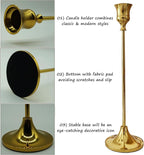 12PCS Brass Candlestick Holders Gold Candle Holders Taper Candles Holders Decorative for Thanksgiving Day Christmas Dinning Wedding Party Anniversary Home Decor.