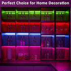 3 Pcs RGB Under Cabinet Lights Kit, Smart App and Remote Control Under Cabinet Lighting, Dimmable Under Counter Lights for Kitchen, Plug in LED Lights Bar for Cabinet, Counter, Workbench, Desk