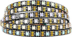 BTF-LIGHTING WS2812B IC RGB 5050SMD Pure Gold Individual Addressable LED Strip 16.4FT 300LED 60Pixel/m Flexible Full Color IP65 DC5V for DIY Chasing Color Project(No Adapter or Controller)