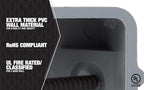 Southwire Device Box, 1 Gang, 22.5/Cu | Depth Adjustable | Heavy Duty 42lb | Gray | Pack of 2