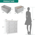 YITAHOME Dresser for Bedroom, 7 Drawers Fabric Dresser, Organizer Unit for Living Room, Hallway, Closets - Sturdy Steel Frame, Wooden Top & Easy Pull Fabric Bins