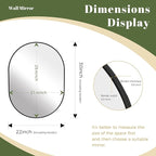 CULER Gold Bathroom Wall Mirror,20 x 30 Inch Rectangle Vanity Modern Tempered Glass Mirror for Bedroom,Living Room,Entryway