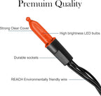 Twinkle Star 50 LED Battery Operated Halloween Lights 16 ft Mini String Lights, Waterproof Tree Lights with 8 Lighting Modes, Indoor Outdoor Patio Garden Party Wedding Decorations, Orange
