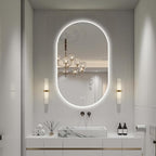 40" x 24" Oval LED Mirror for Bathroom, Backlit Vanity Mirror with Lights, Frameless Smart Wall Mirror, 3 Colors Stepless Dimmable, Anti-Fog, Shatterproof, Memory, CRI95+(Horizontal/Vertical)