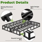 EMODA 7 Inch Split Full Size Box Spring Bed Base, 3500LBS Heavy Duty Metal Box Spring Full Mattress Foundation with Fabric Cover, Noise-Free, Non Slip, Easy Assembly