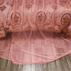Jolitac Bed Canopy Lace Mosquito Net for Girls Beds, Unique Princess Play Tent Mesh Canopies Large Lace Dome Curtain Drapes Home & Travel (Pink)