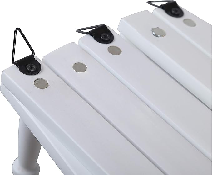 WEBI Accordion Wall Hanger,Expandable Wooden Coat Rack,Accordion Hat Rack for Wall for Hats,Caps,16 Peg Hooks,White,2 Packs