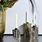 Gute Taper Candle Holder, Candle Holders for Pillar Candles, Matte Black Candlestick Holder Centerpieces for Home Decoration, Wedding Anniversary, Party, Housewarming Gifts,Set of 16,Round