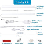 Litever Under Cabinet Lighting Set Plug in, 3 pcs 12 Inches LED Light Bars. Super Bright Dimmable Linkable for Kitchen Undercabinet Counter Top Shelf Pantry Closet Display Lighting. Warm White 3000K