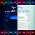 ZEZHOU Toilet Light, 16 Color LED Toilet Bowl Light Motion Activated Light Sensor Bathroom Night Light, Unique & Funny Gifts Idea for Dad Teen Boy Kids Men Women, Cool Fun Gadgets for Stocking Stuffer