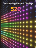 Govee Curtain Lights, Smart LED Color Changing Wall Lights, Dynamic DIY Curtain String Lights for Bedroom Living Room Holiday Decor, Outdoor IP65 Waterproof，4.9x6.6ft, 520 RGBIC LED