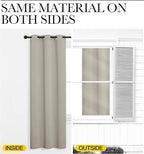 NICETOWN Natural Room Darkening Curtains 120" Long for Boho Farmhouse Home Decoration, 55" Wide, Set of 2, Window Treatment Total Privacy Drape Panels for Bedroom Living Room