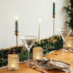 12pcs Gold Votive Candle Holders- Tealight Candle Holder for Table Centerpiece, Glass Candle Holder for Wedding Table Decor, Home Decor and Party Decor
