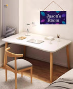 Personalized Galaxy Sign Custom Name Universe Wall Art Decoration Exquisite Decorative Signs for Kids Room Door Decor Outer Space Themed Nursery Decor For Boys Room Girls Bedroom