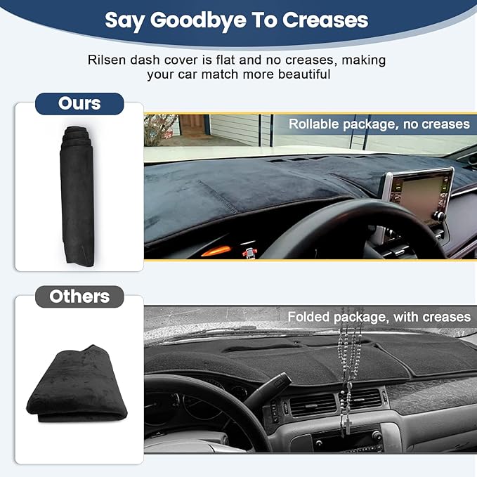 Dashboard Cover Mat Custom Fit for Honda Civic 2022 2023 2024 2025 Dash Cover for 11th Gen Nonslip Dash Mat Protector Sunshade No Glare Black